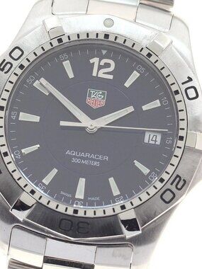 TAG HEUER Aqua racer WAF1113 Date Navy Dial Quartz Men's Watch_956040
